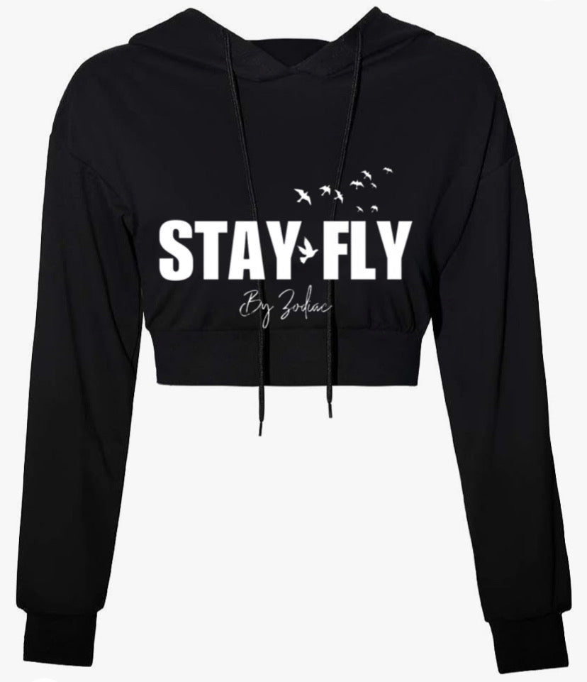 Stay Fly Crop Hoodie