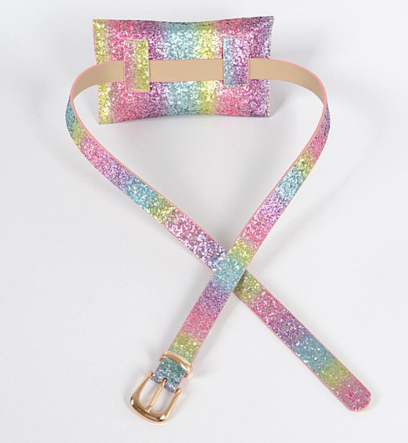 Rainbow Pouch Waist Belt