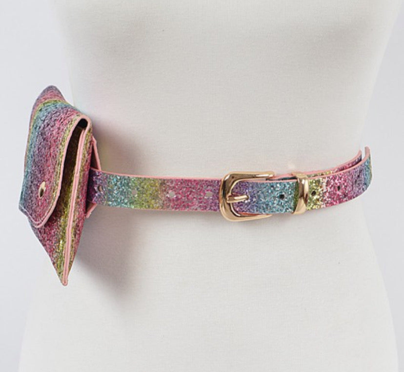 Rainbow Pouch Waist Belt